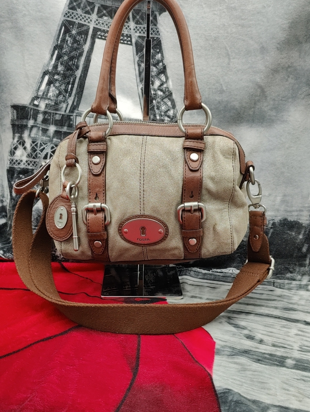 Fossil Maddox Leather Satchel
